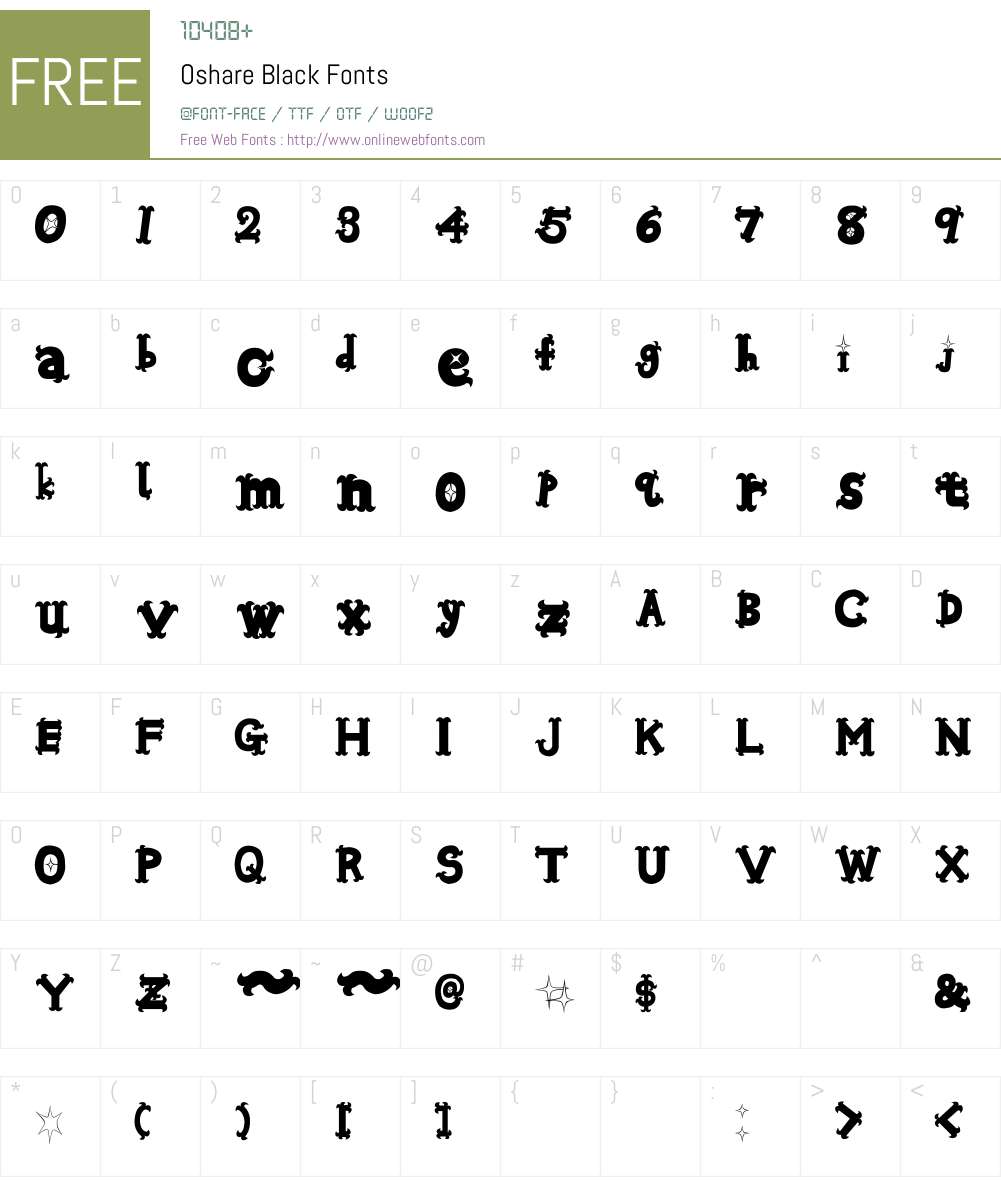 Oshare Black Font Screenshots