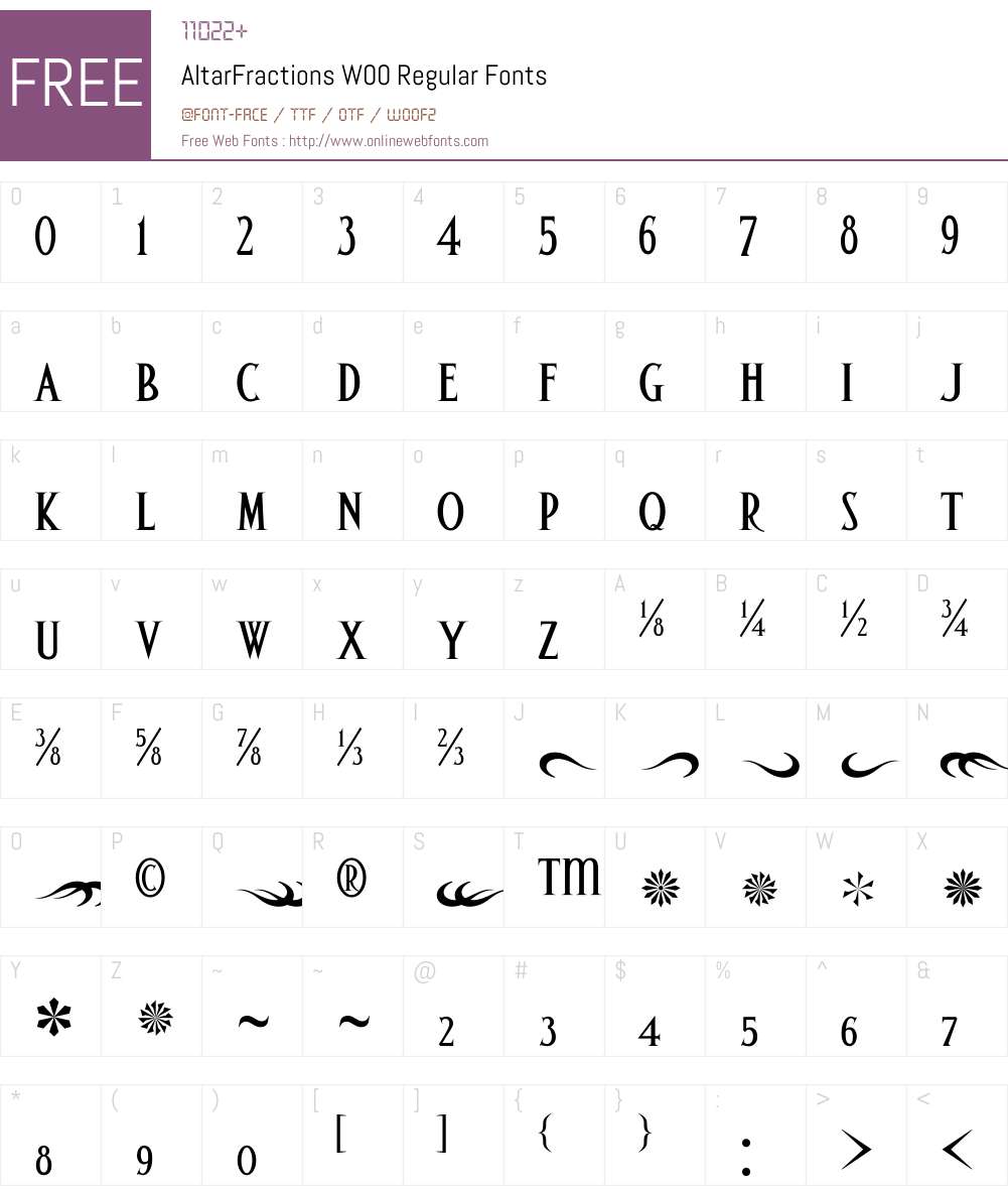 Altar Font Screenshots