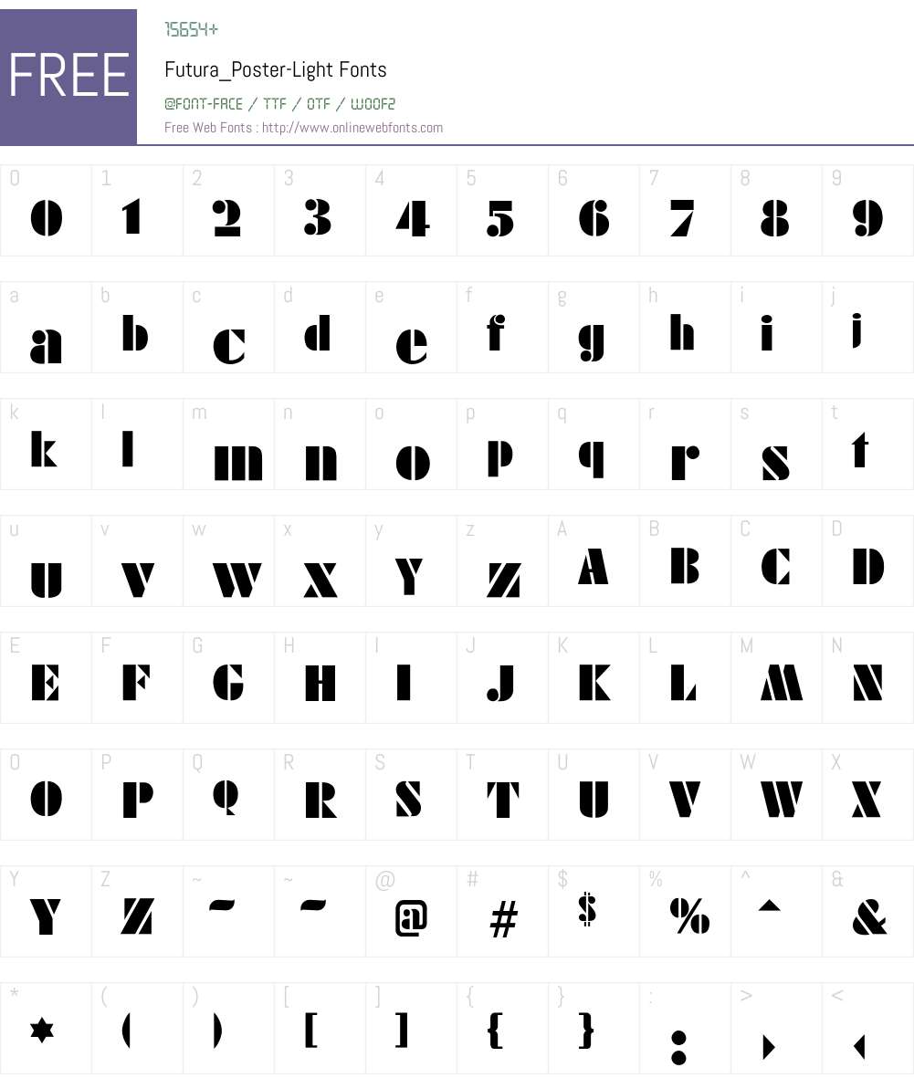 Futura_Poster-Light Font Screenshots