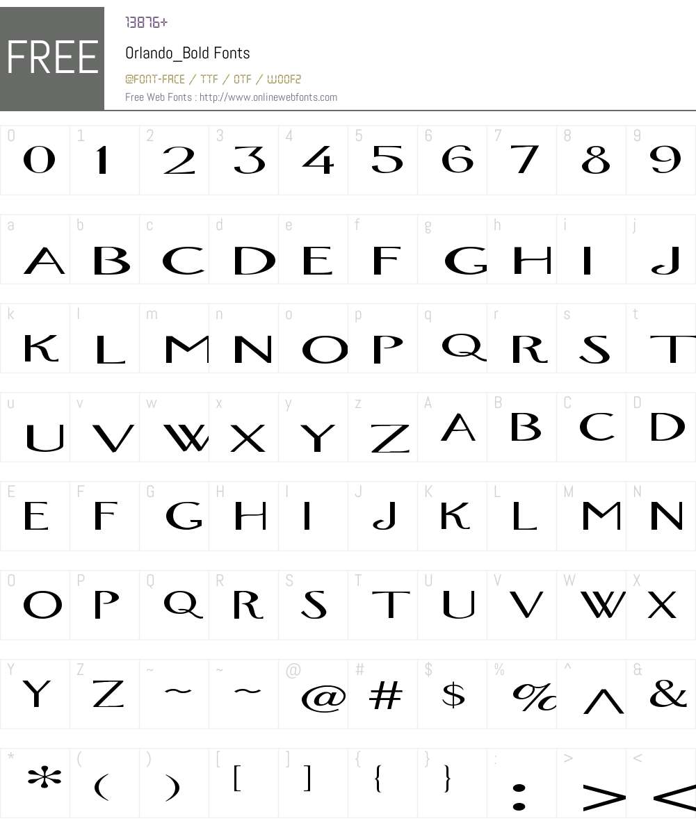 Orlando_Bold Font Screenshots