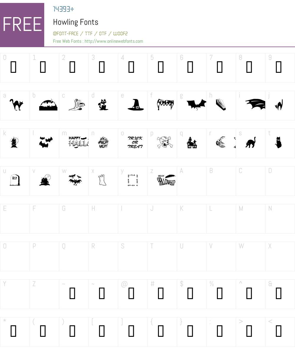 Howling Font Screenshots