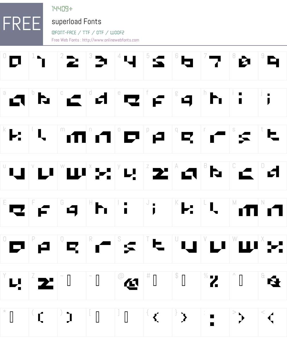 superload Font Screenshots