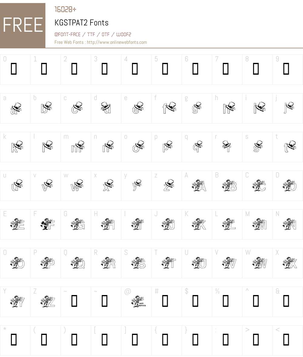 KGSTPAT2 Font Screenshots