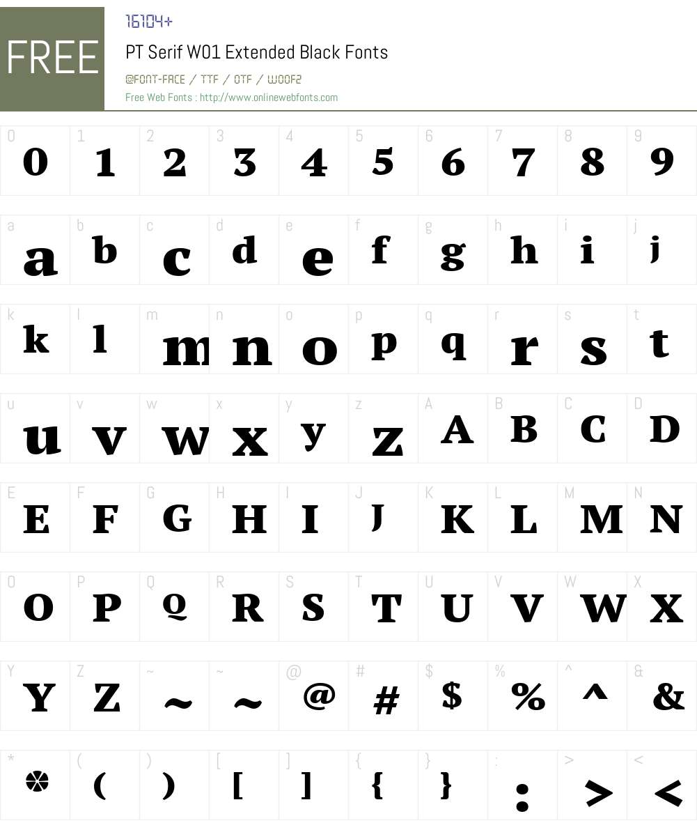 PTSerifW01-ExtendedBlack Font Screenshots