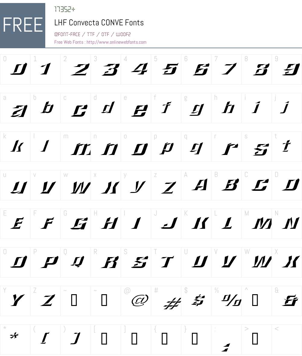 LHF Convecta CONVE Font Screenshots