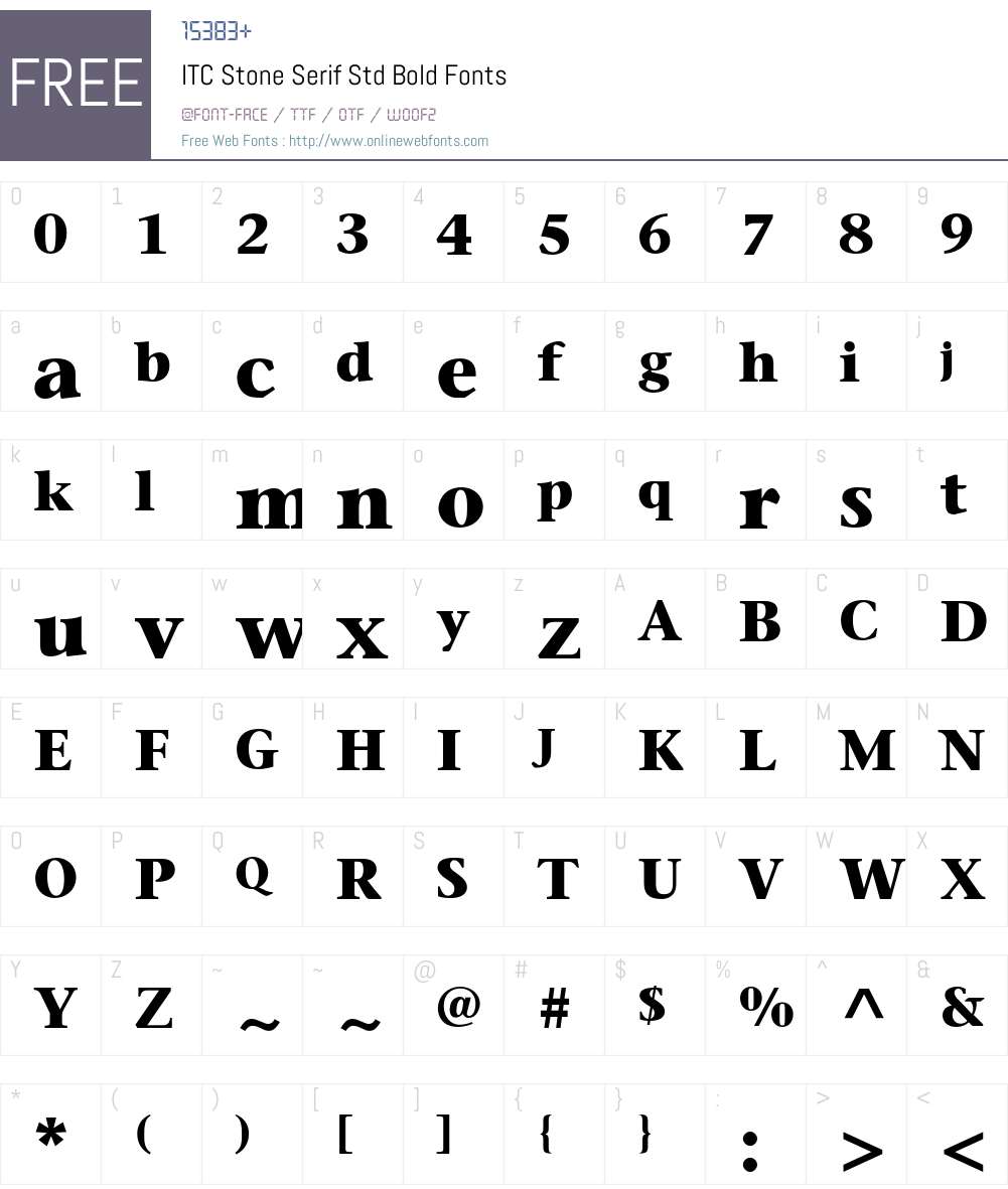 ITC Stone Serif Std Font Screenshots