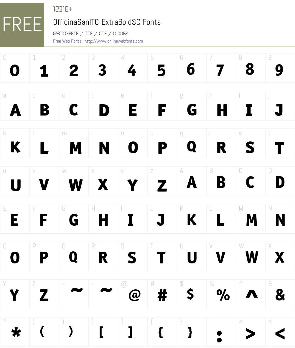 OfficinaSanITC Font Screenshots