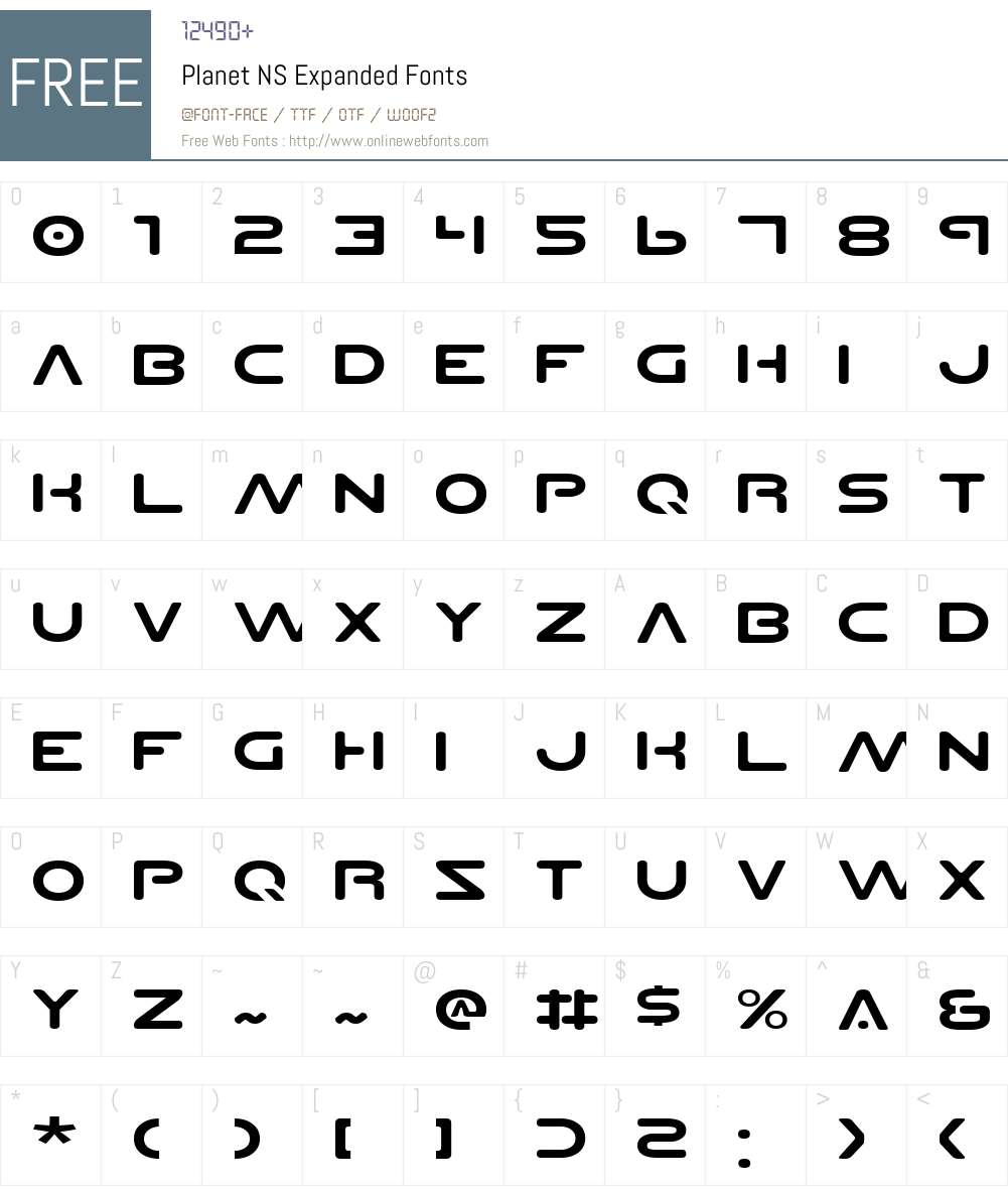 Planet NS Expanded Font Screenshots