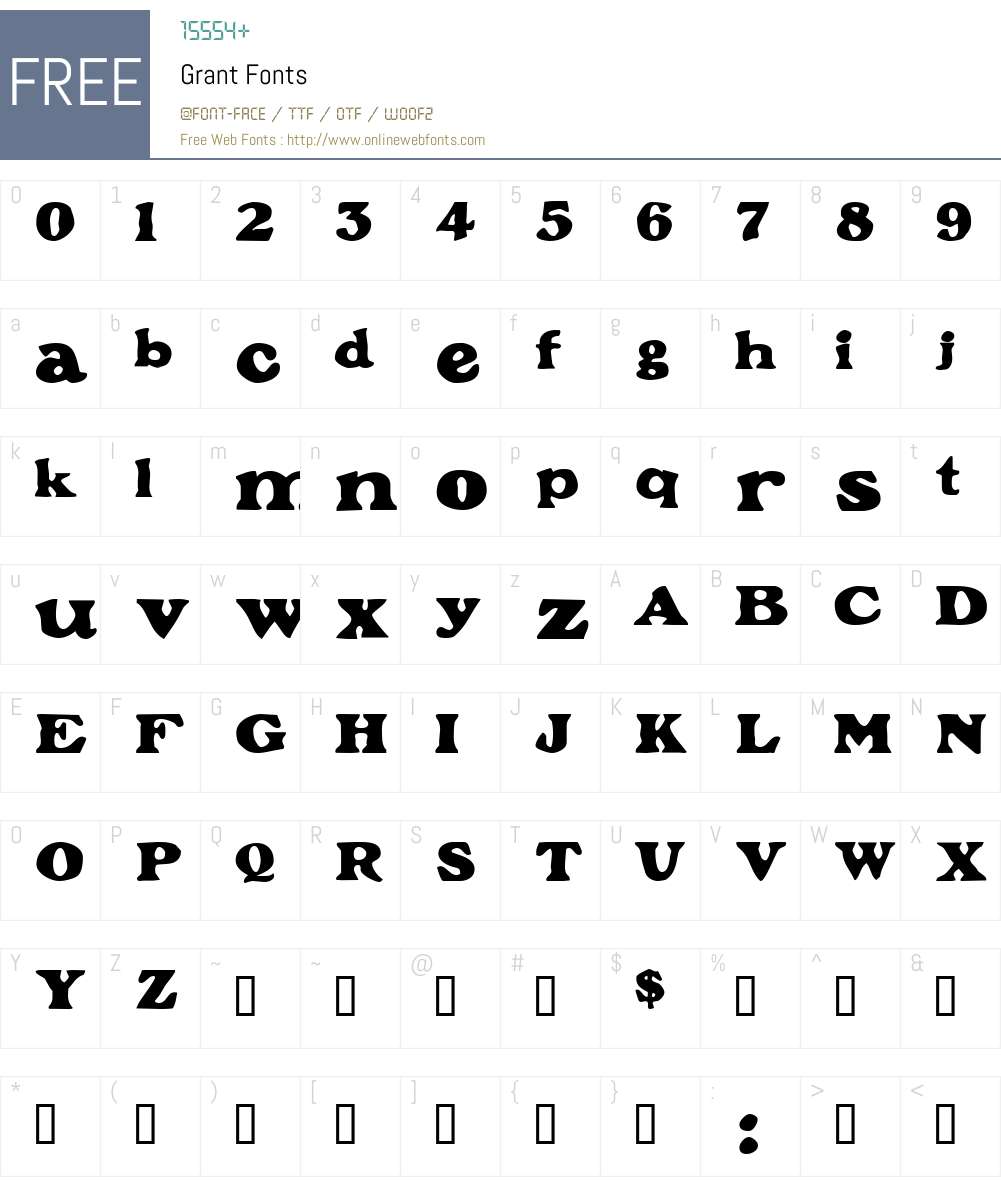 Grant Font Screenshots