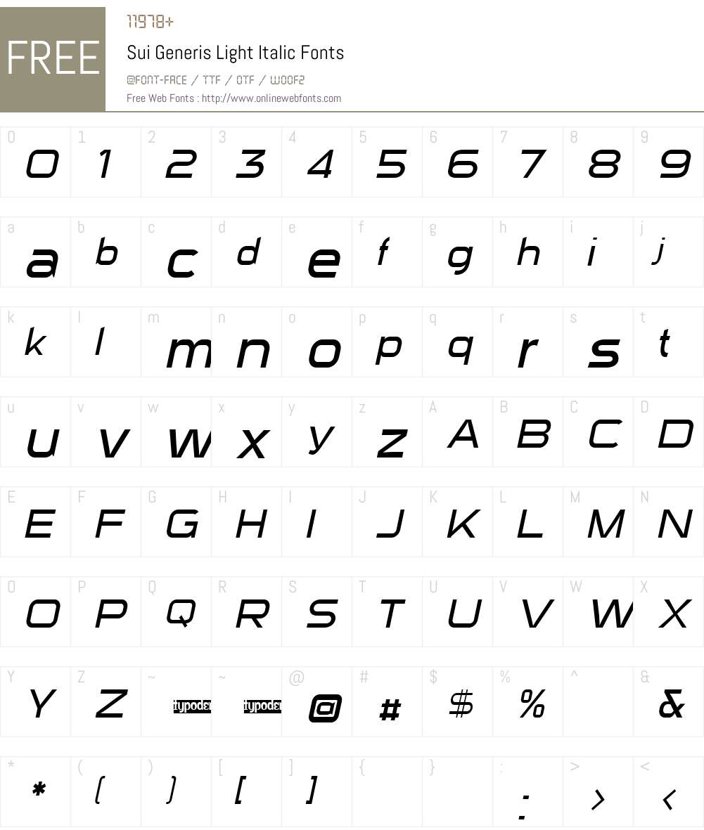Sui Generis Light Font Screenshots