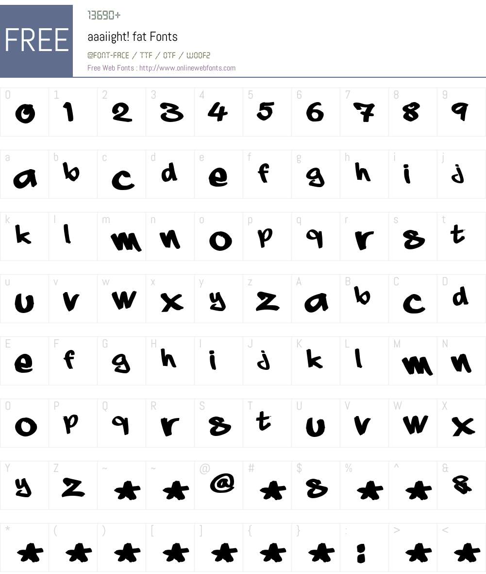 aaaiight! fat Font Screenshots