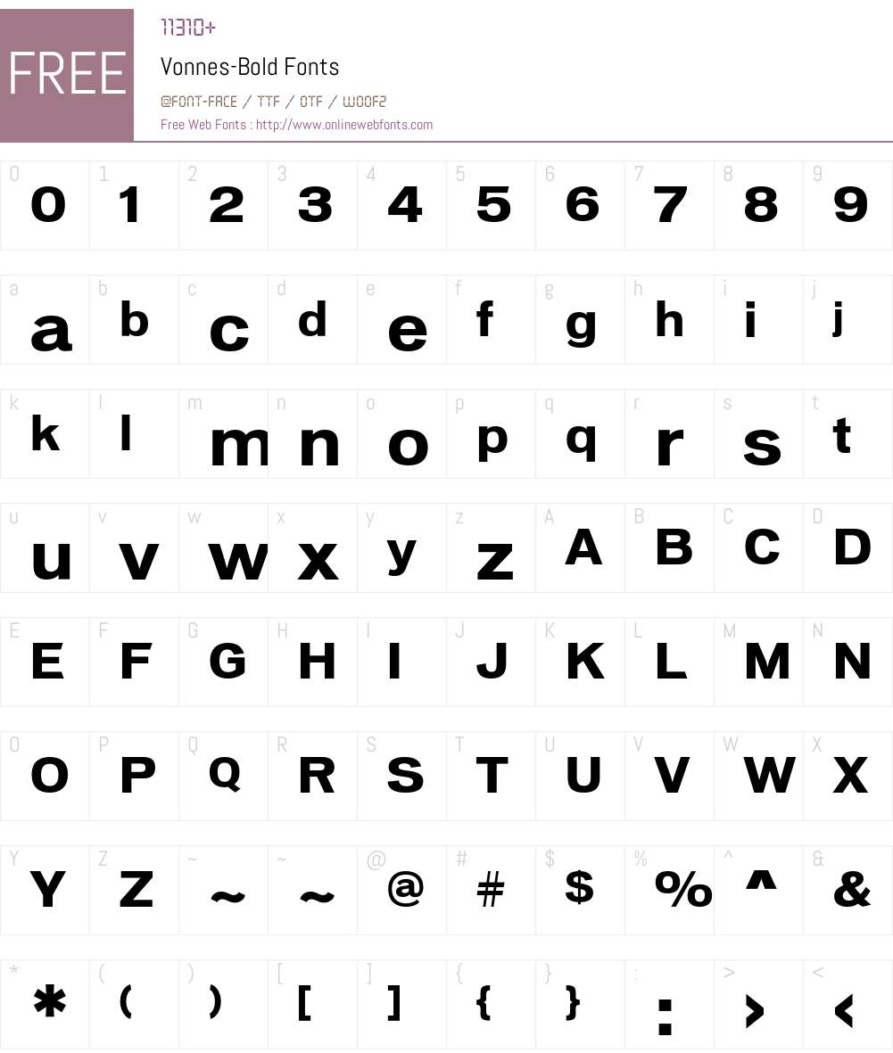Vonnes Font Screenshots