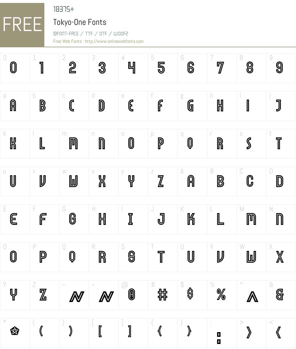 Tokyo Font Screenshots