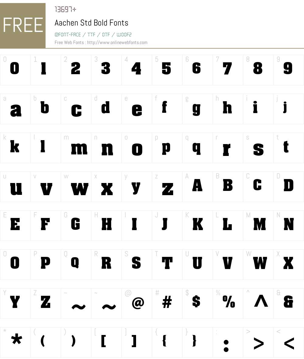 Aachen Std Font Screenshots