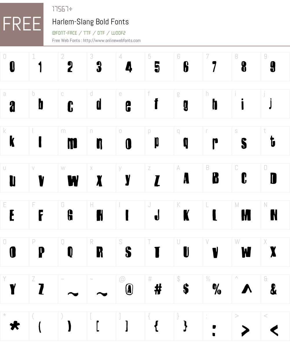 Harlem-Slang Font Screenshots
