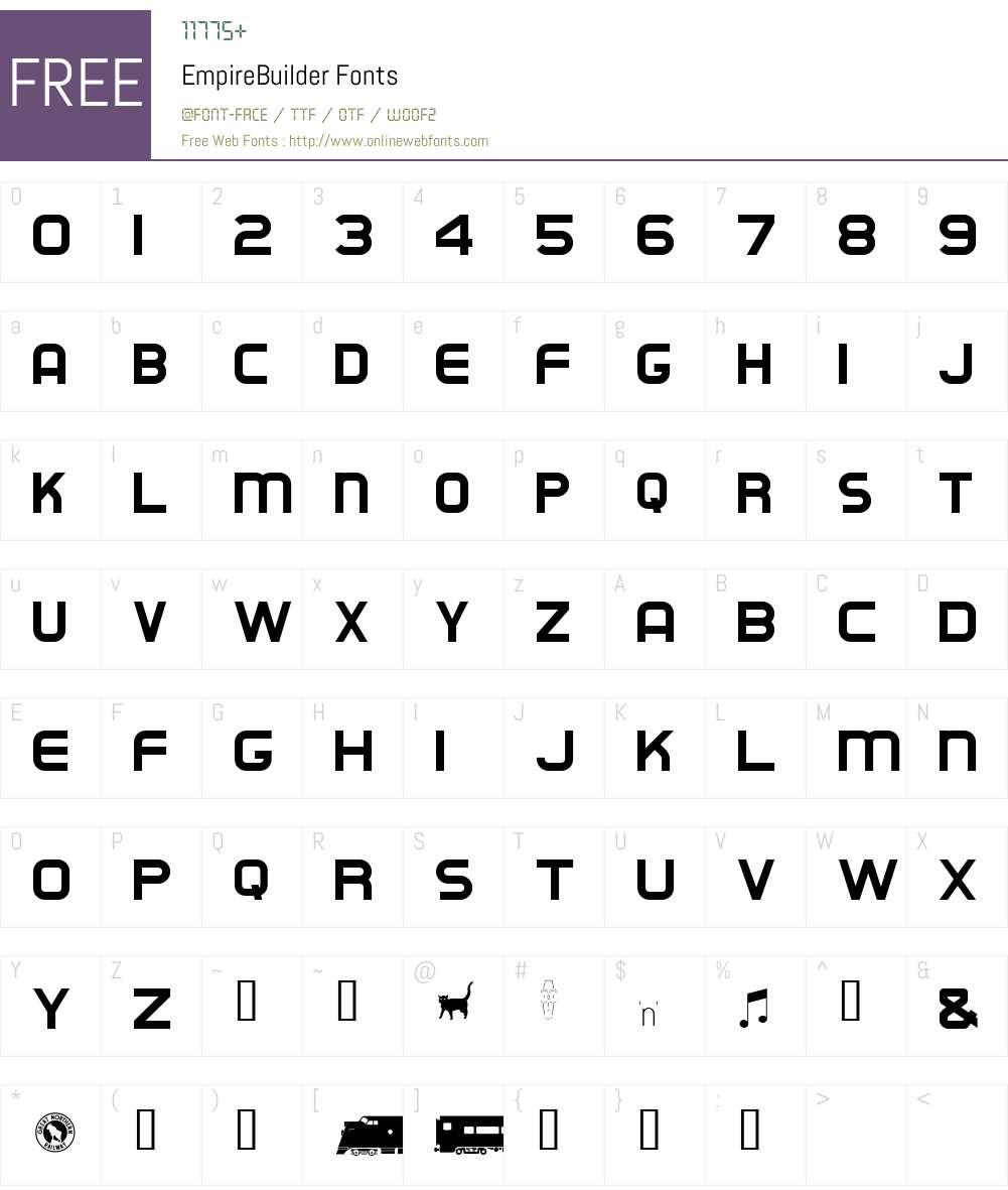 EmpireBuilder Font Screenshots