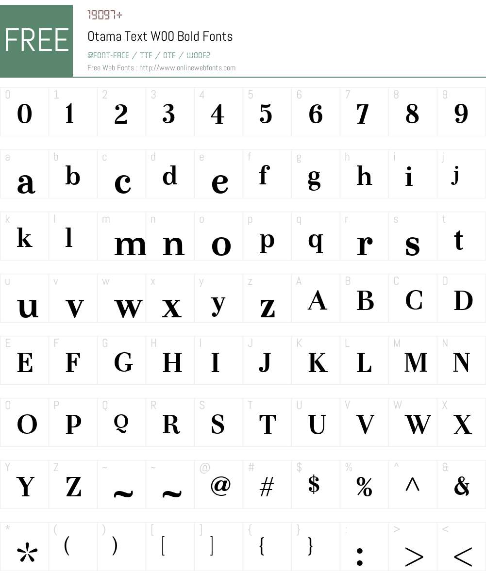 OtamaTextW00-Bold Font Screenshots