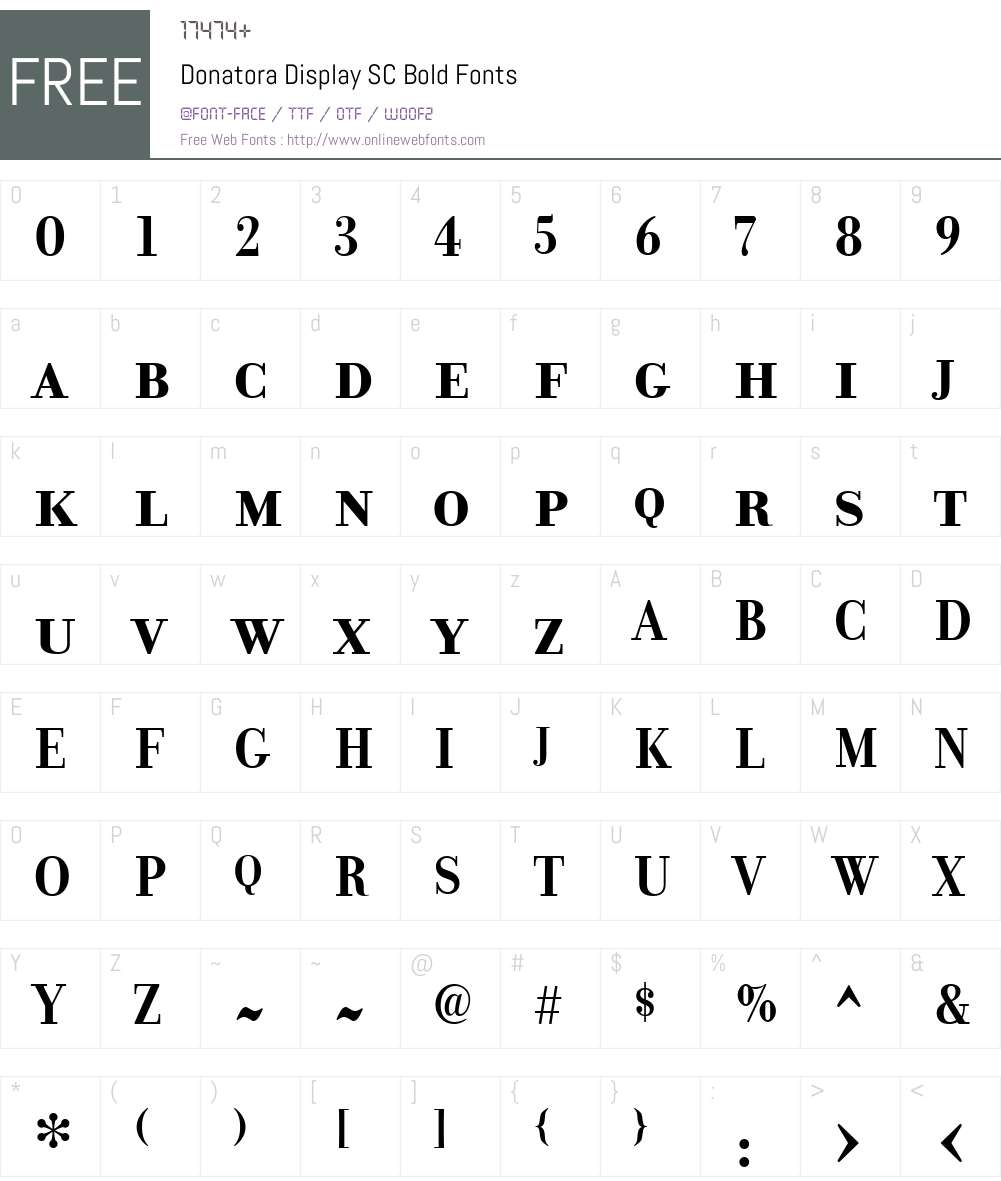 Donatora Display SC Font Screenshots