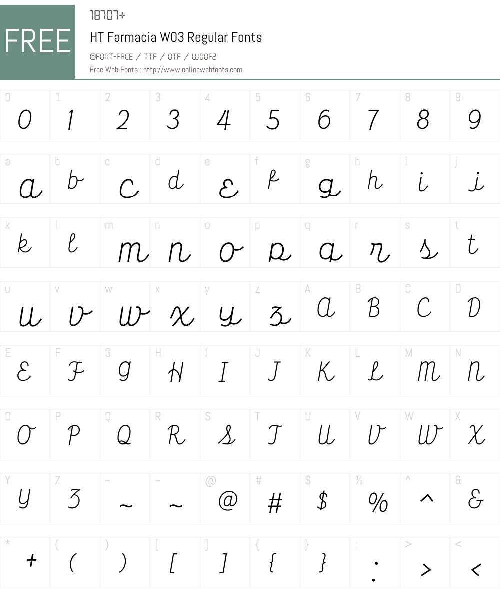HT Farmacia Font Screenshots