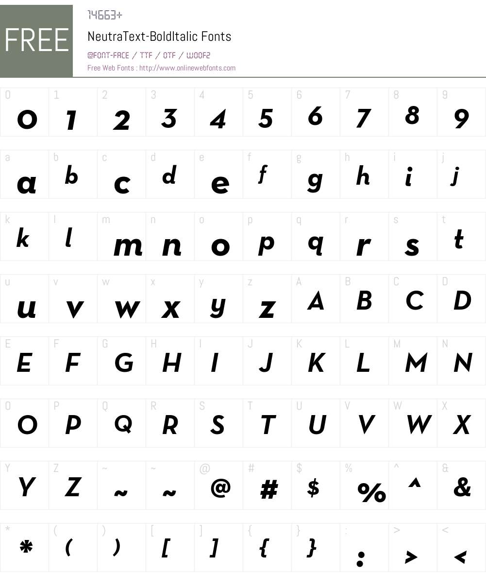 Neutra Text Font Screenshots