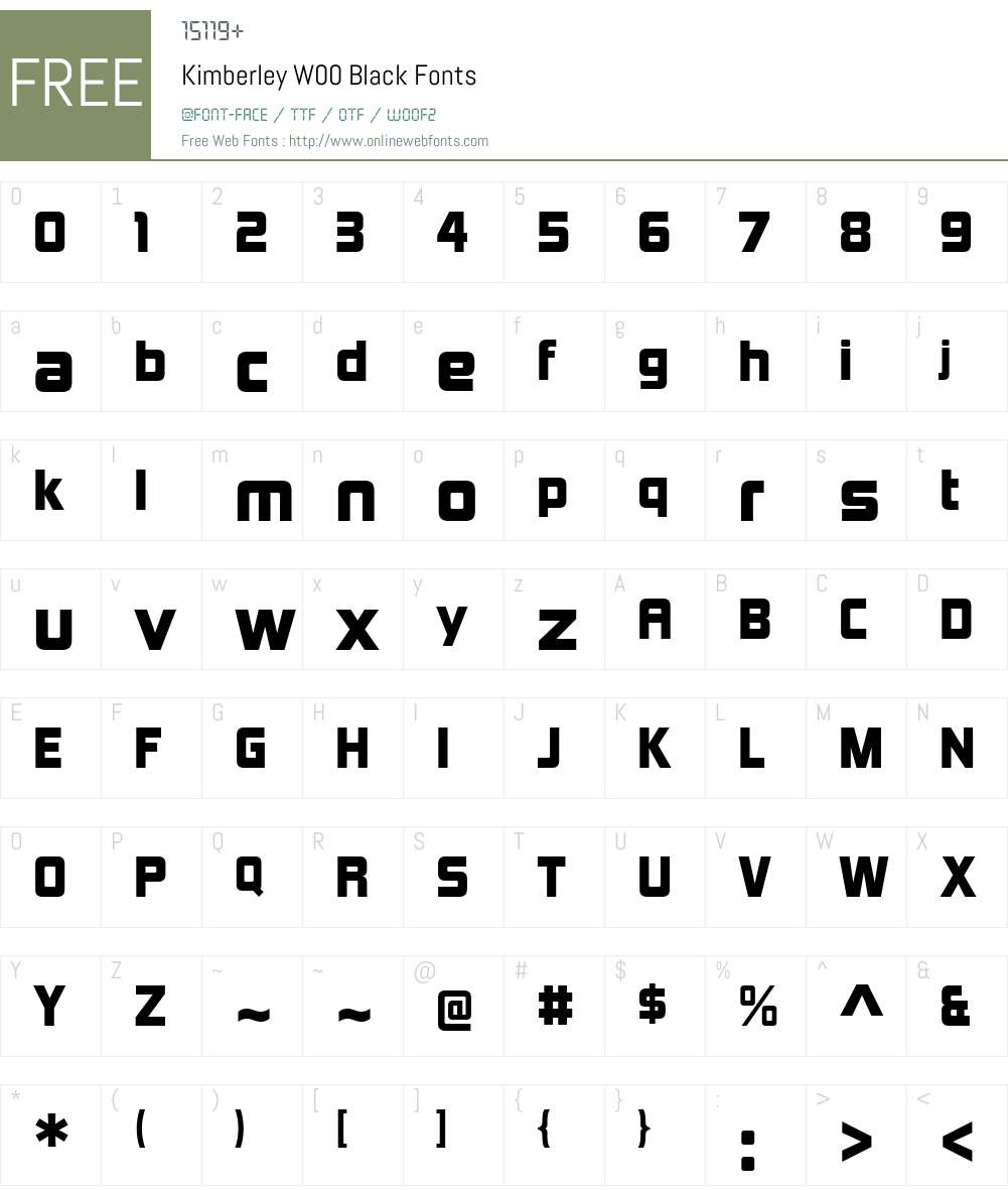 KimberleyW00-Black Font Screenshots