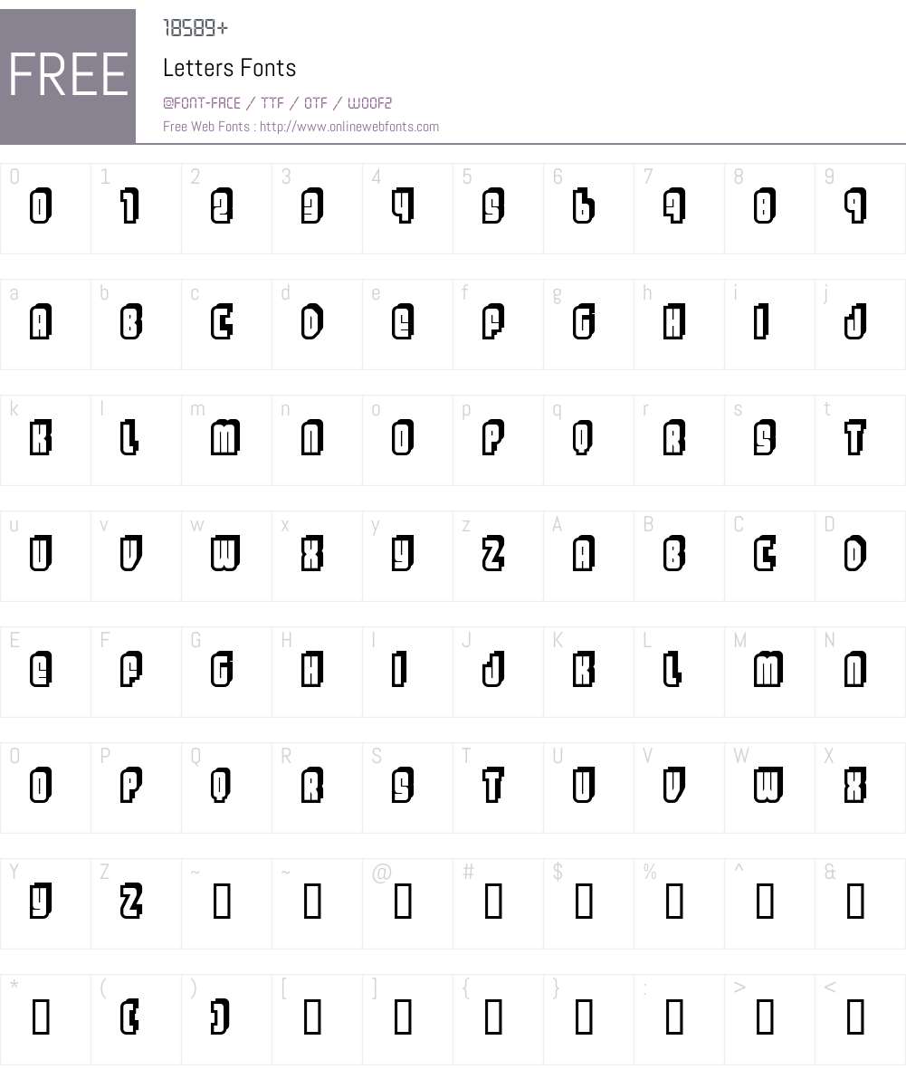 Letters Font Screenshots
