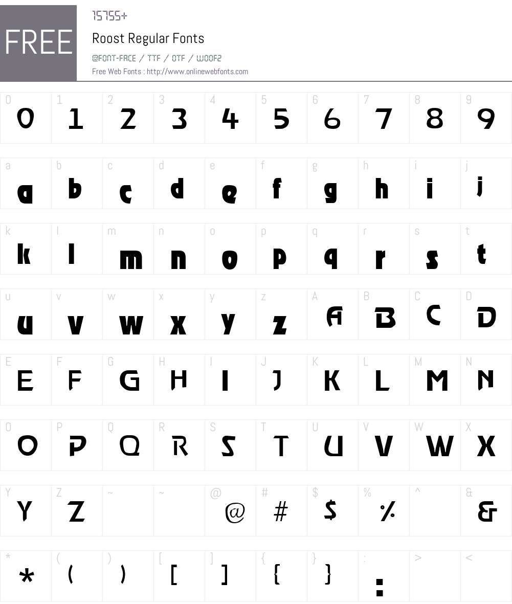 Roost Font Screenshots