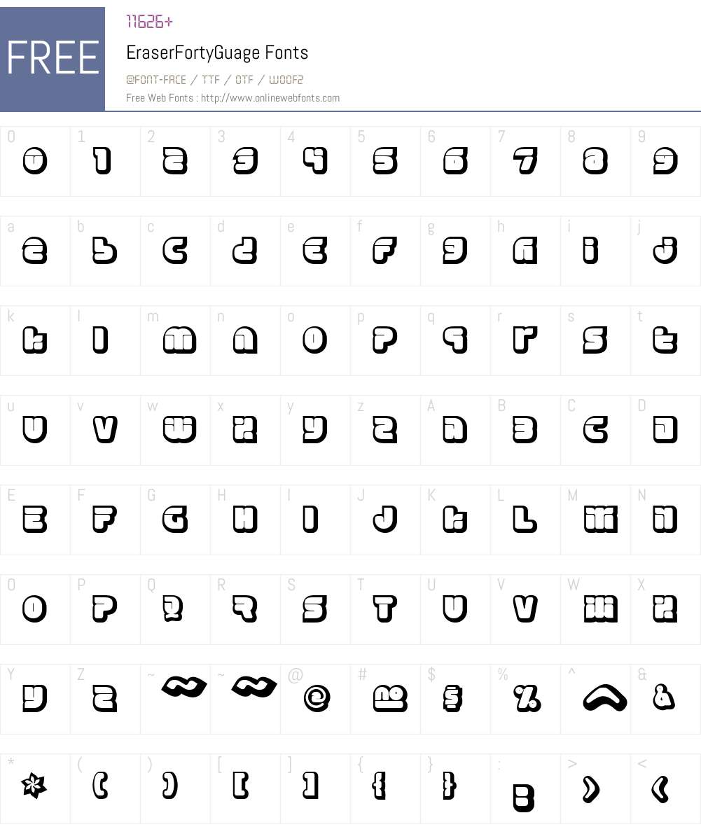 Eraser Font Screenshots