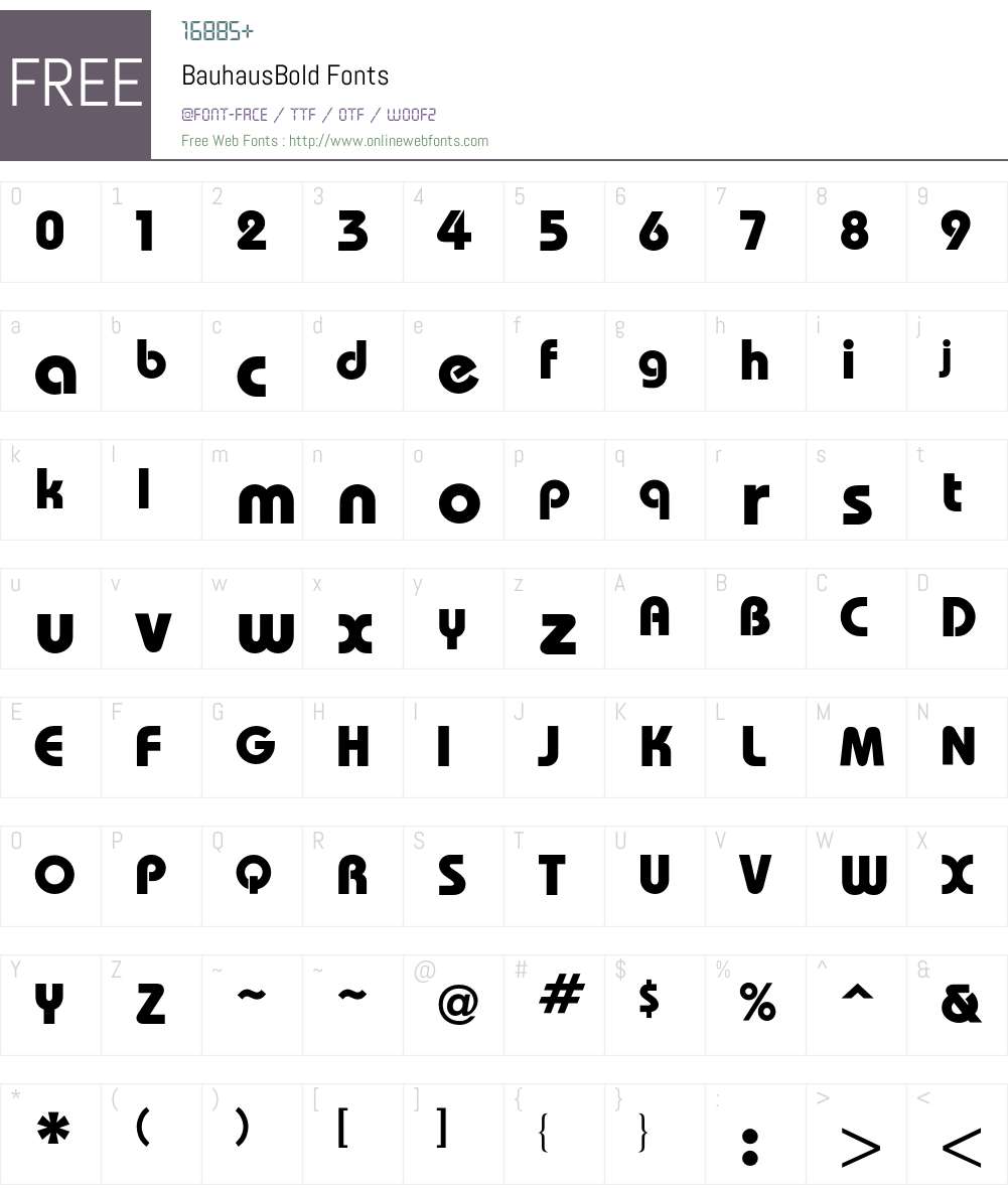 Bauhaus Font Screenshots