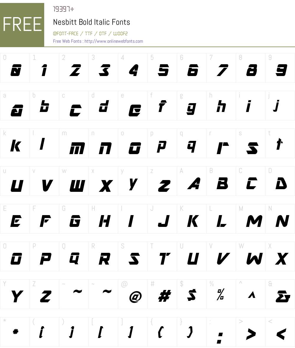 Nesbitt Font Screenshots
