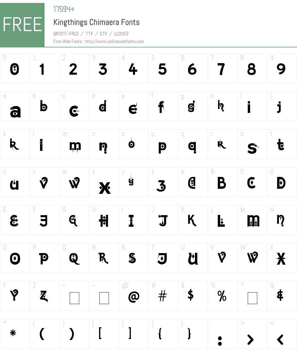 Kingthings Chimaera Font Screenshots