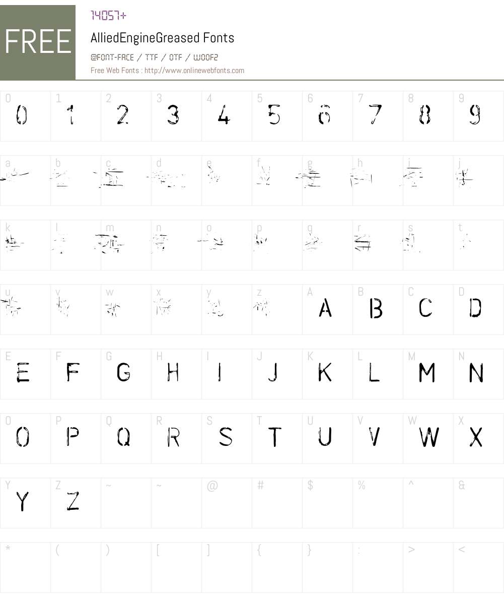 AlliedEngine Font Screenshots
