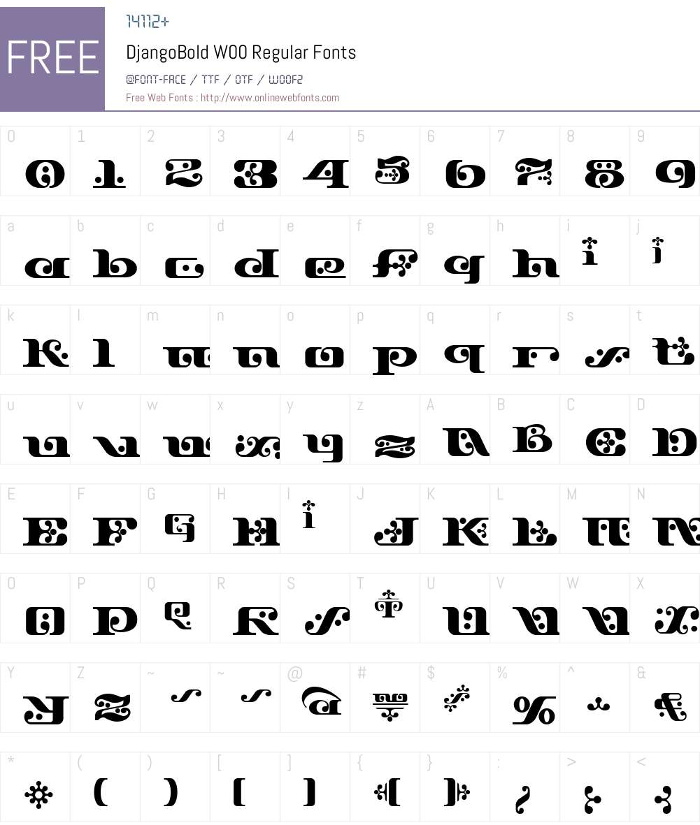 Django Font Screenshots