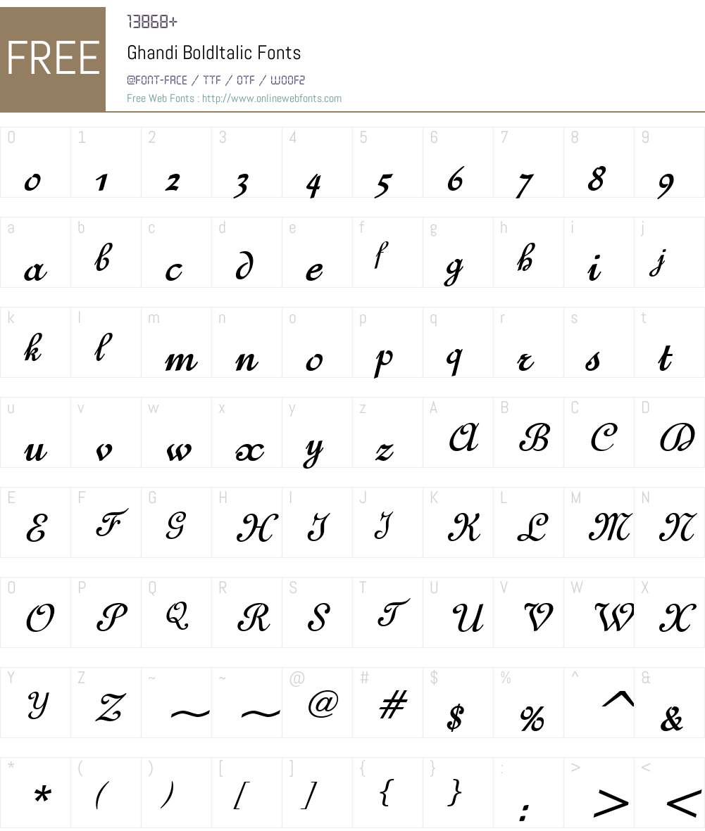 Ghandi Font Screenshots