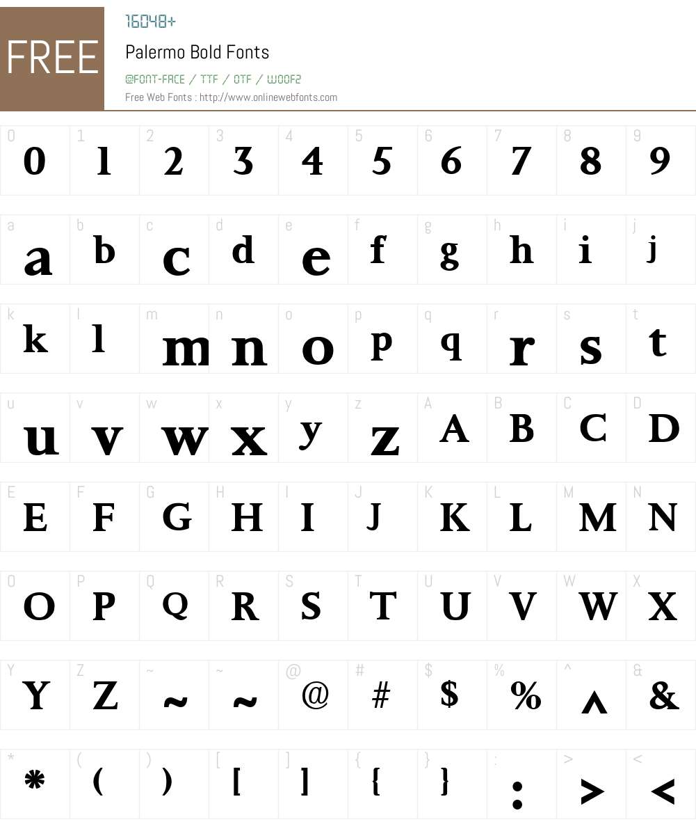 Palermo Font Screenshots