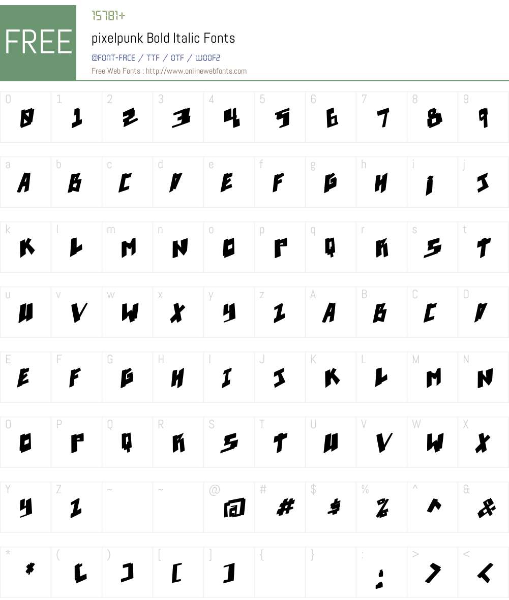 pixelpunk Font Screenshots
