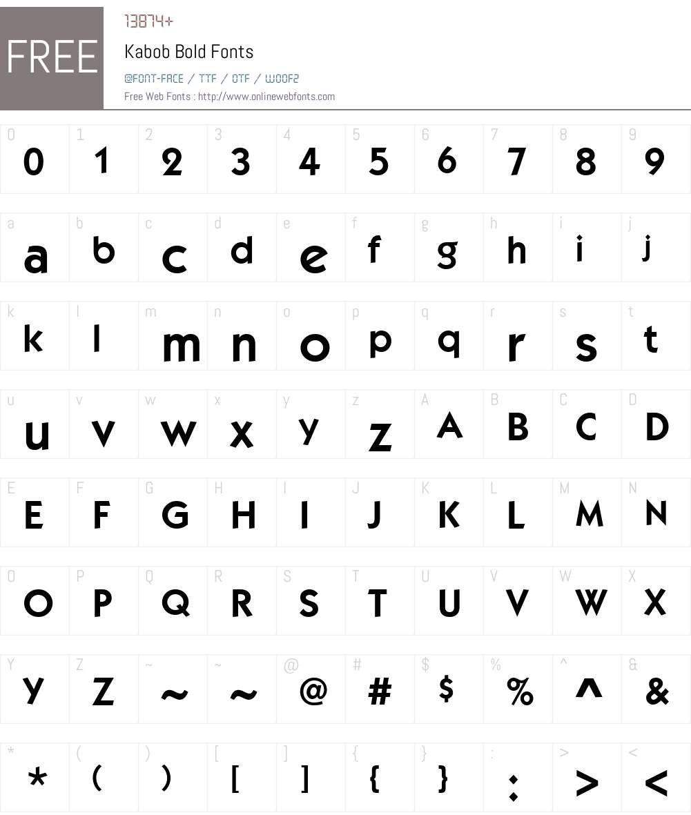 Kabob Font Screenshots
