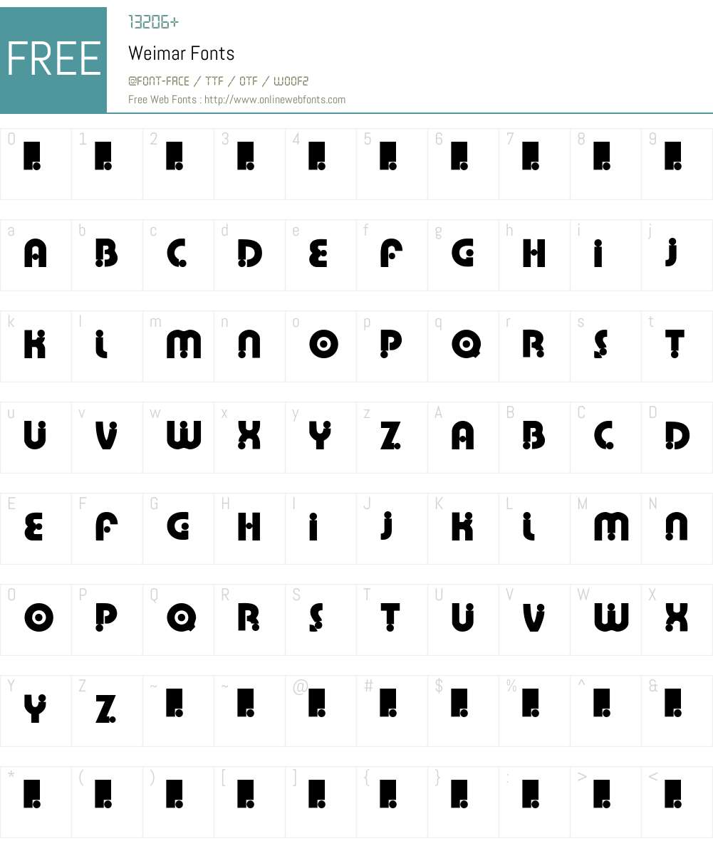 Weimar Font Screenshots