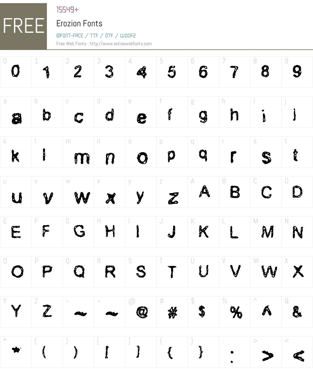 Erozion Font Screenshots