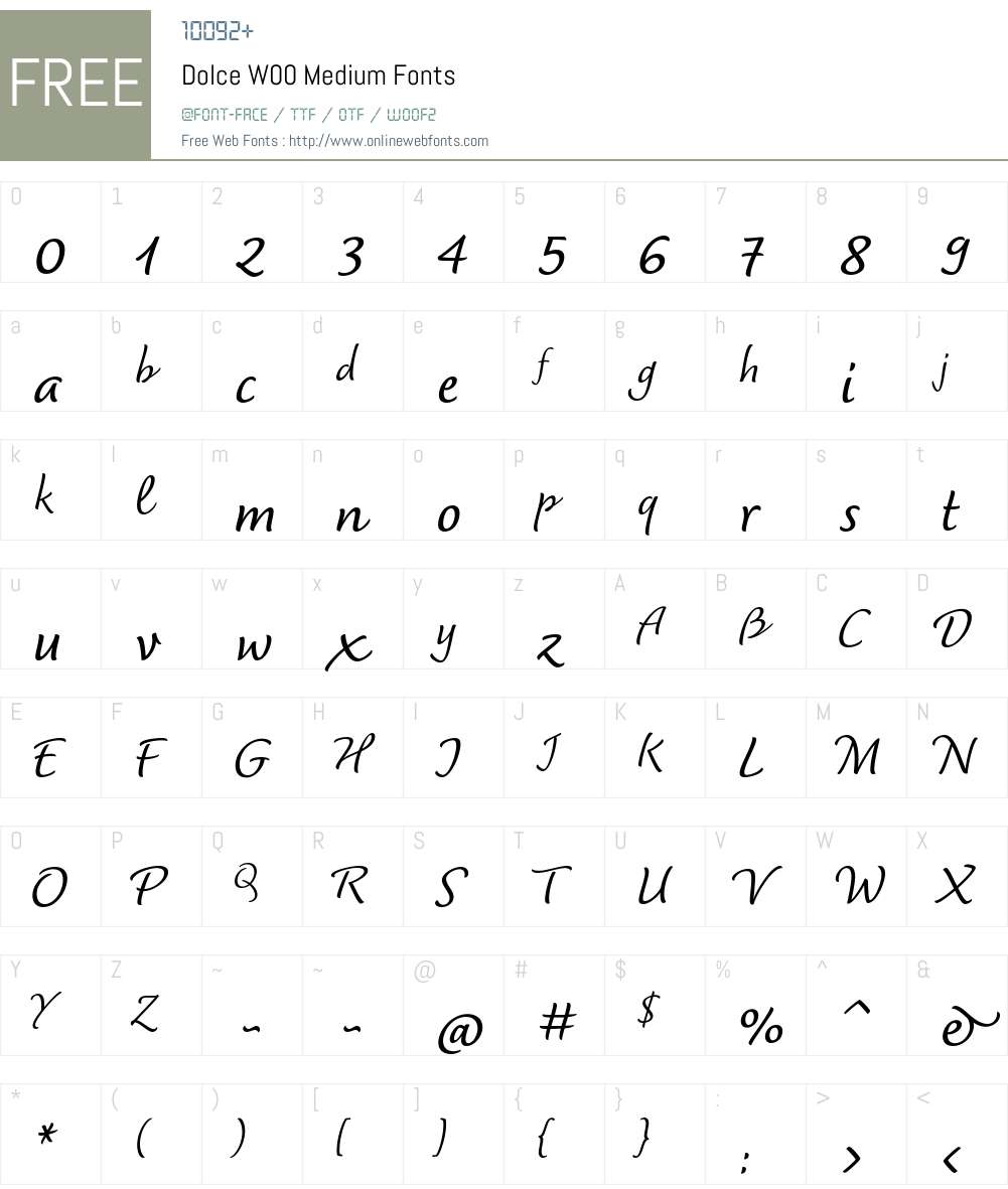 Dolce Font Screenshots