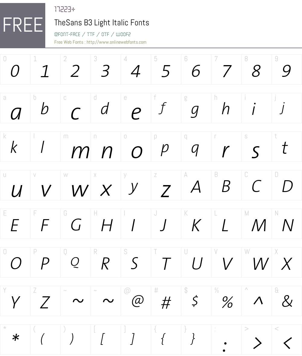 TheSans Font Screenshots