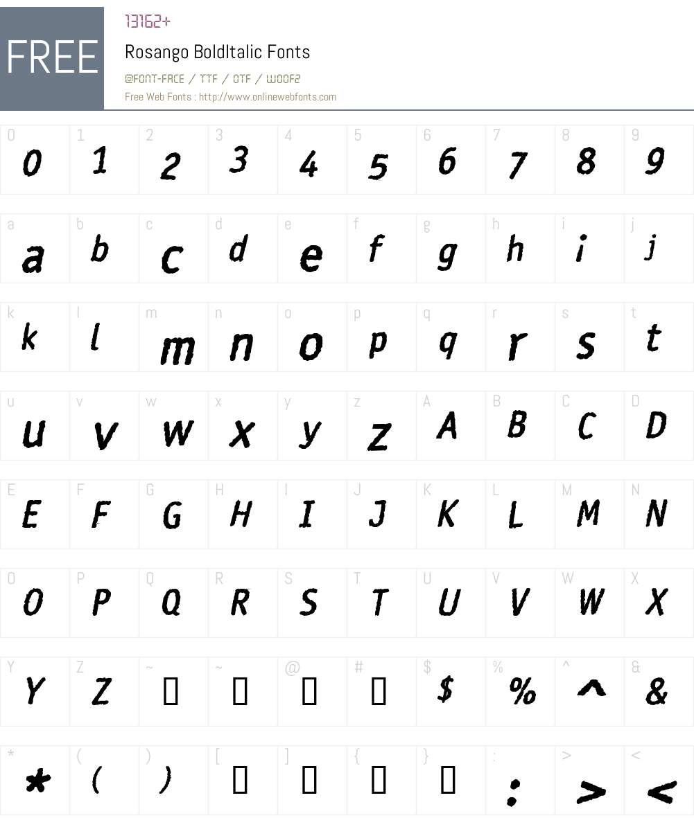 Rosango Font Screenshots