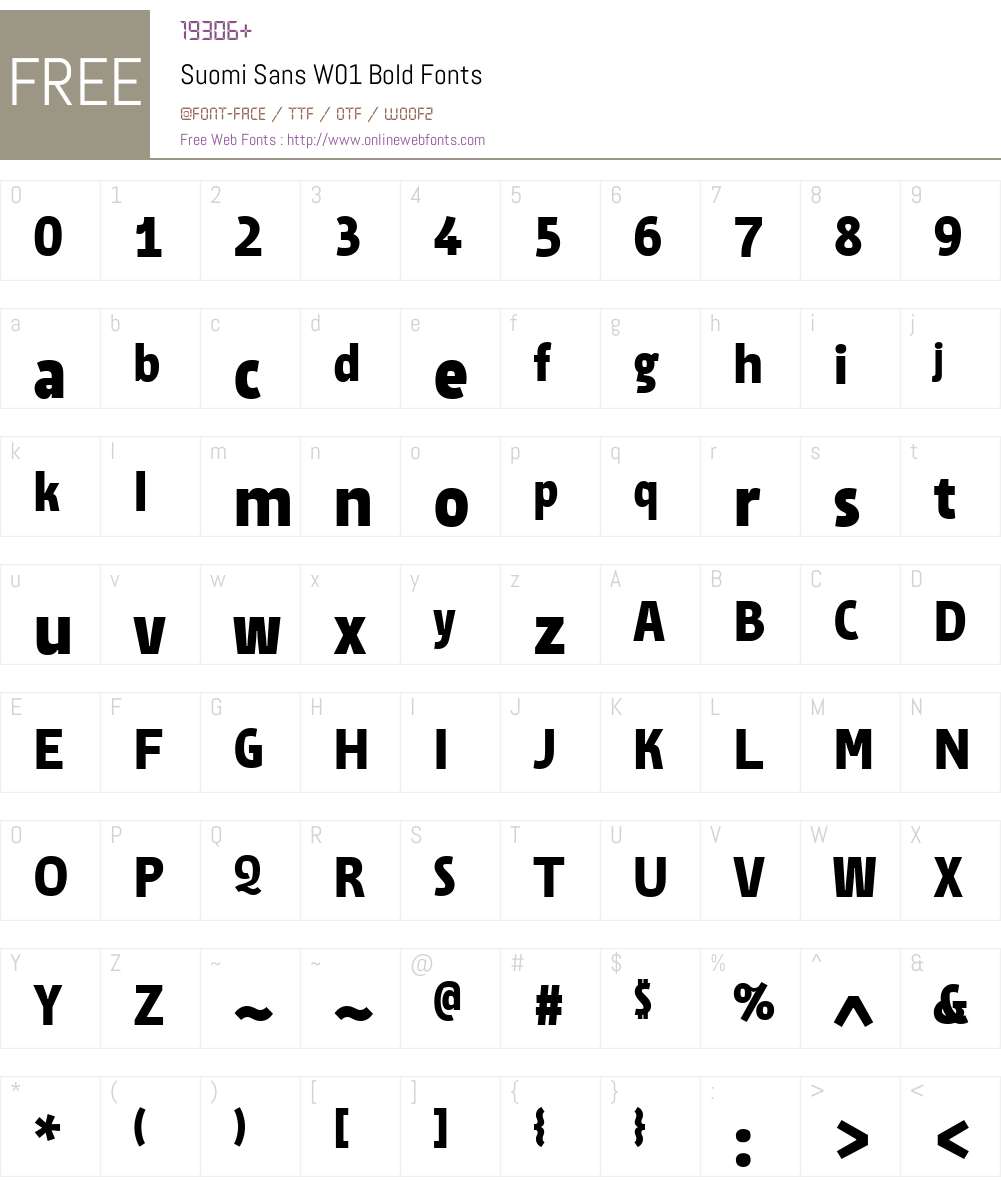 SuomiSansW01-Bold Font Screenshots