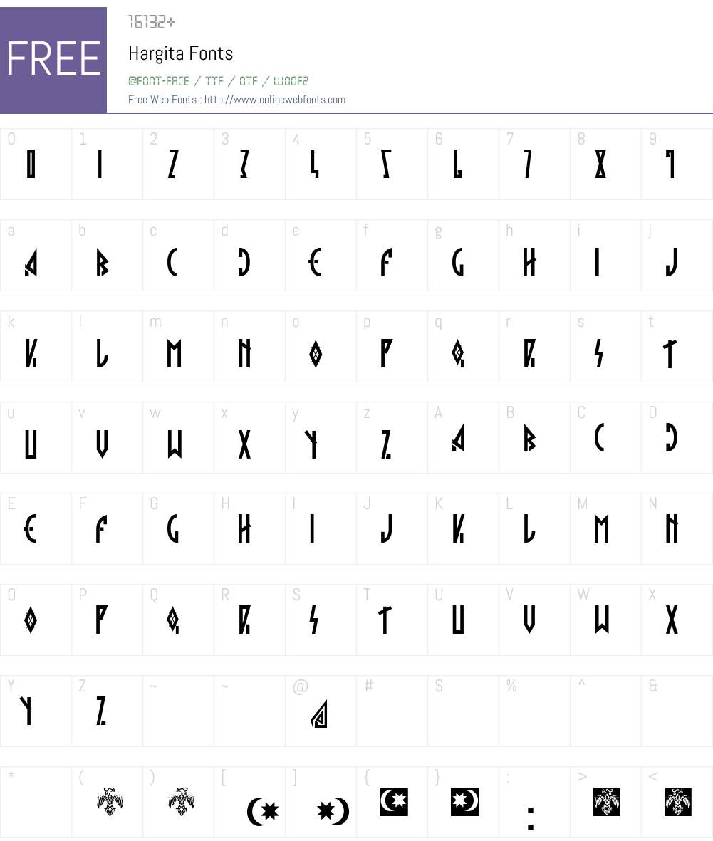 Hargita Font Screenshots
