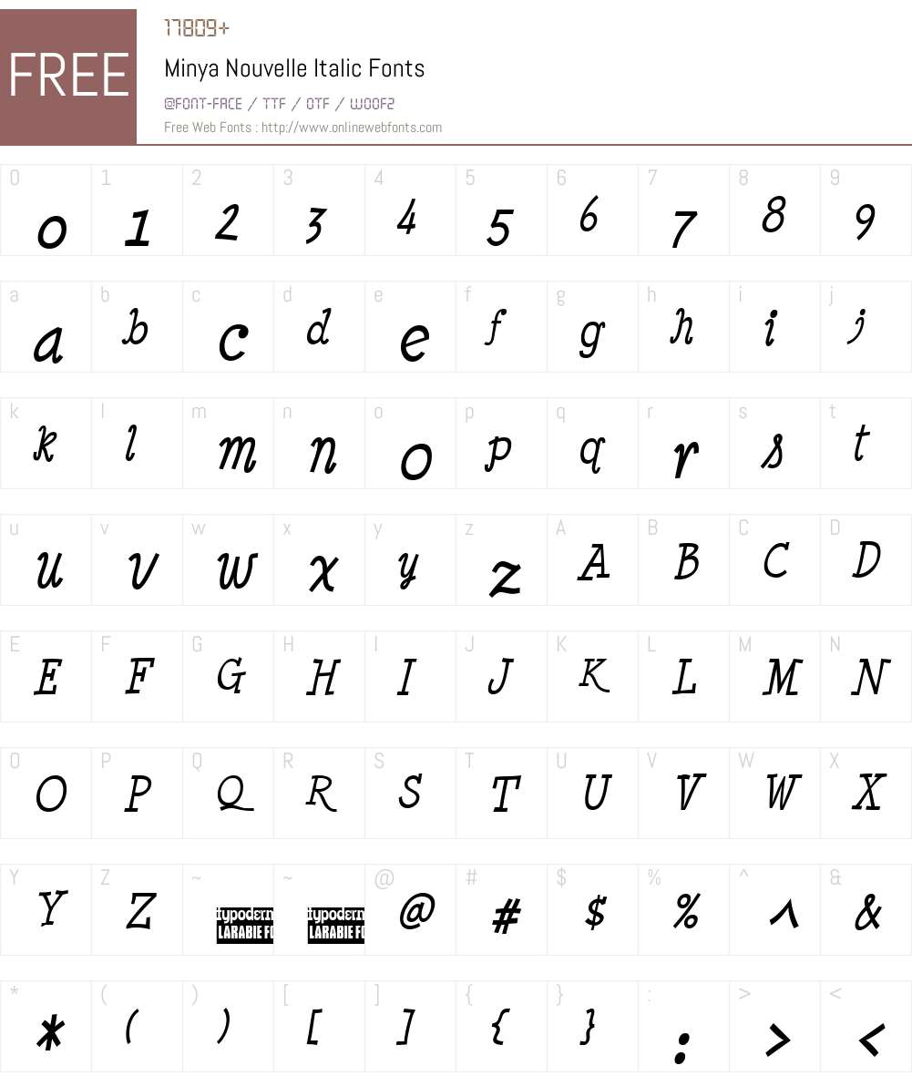 Minya Nouvelle Font Screenshots