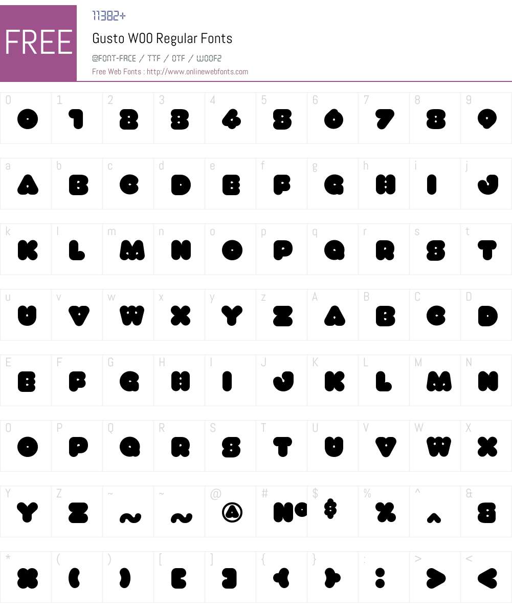GustoW00-Regular Font Screenshots
