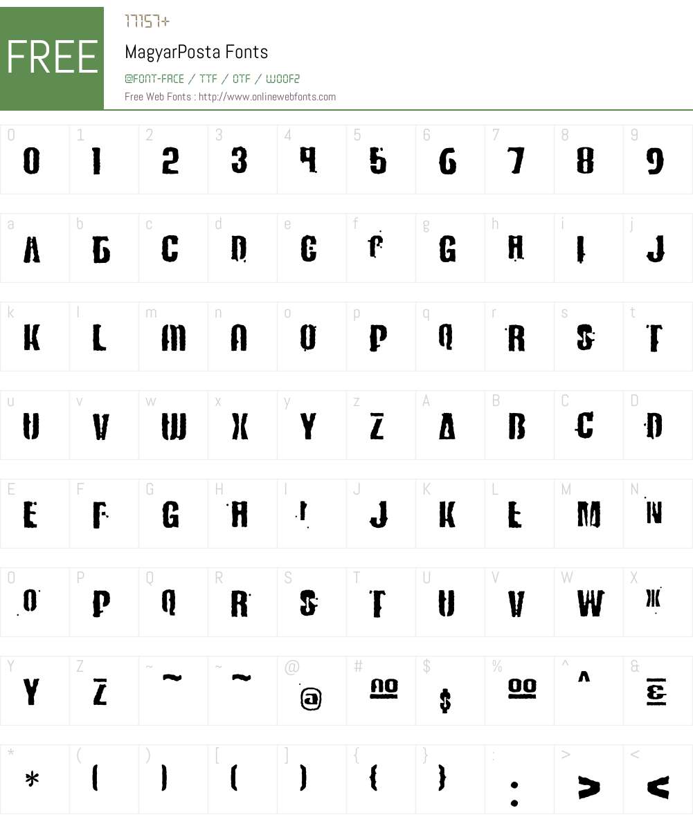 MagyarPosta Font Screenshots