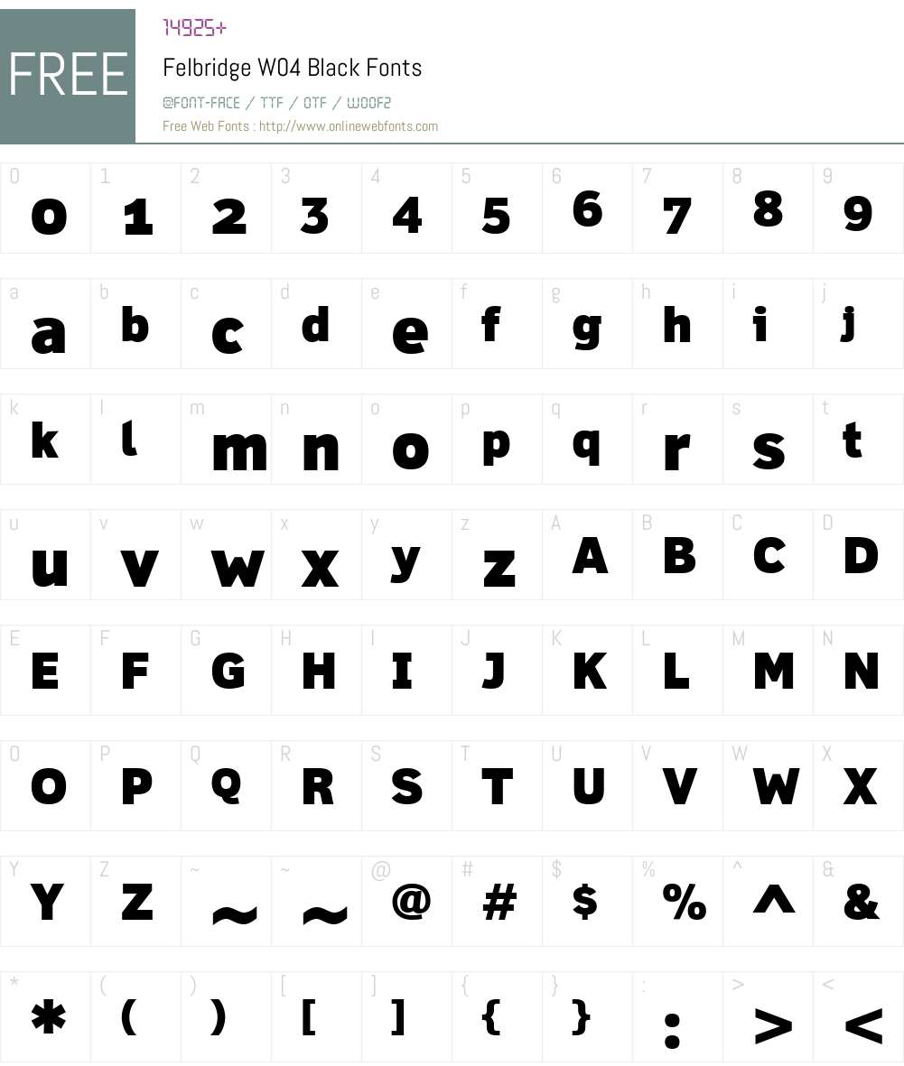 Felbridge Font Screenshots
