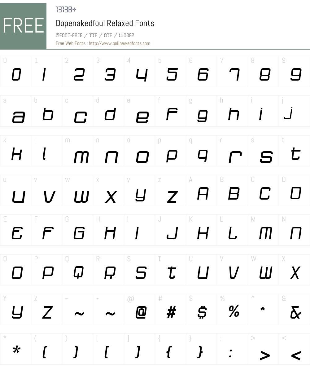 Dopenakedfoul Relaxed Font Screenshots