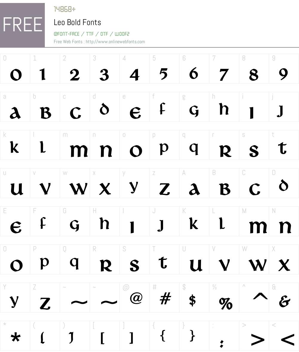 Leo Font Screenshots